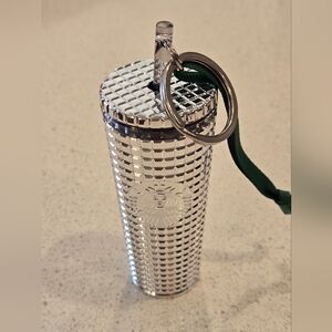2023 Starbucks Silver Grid Mini Keychain